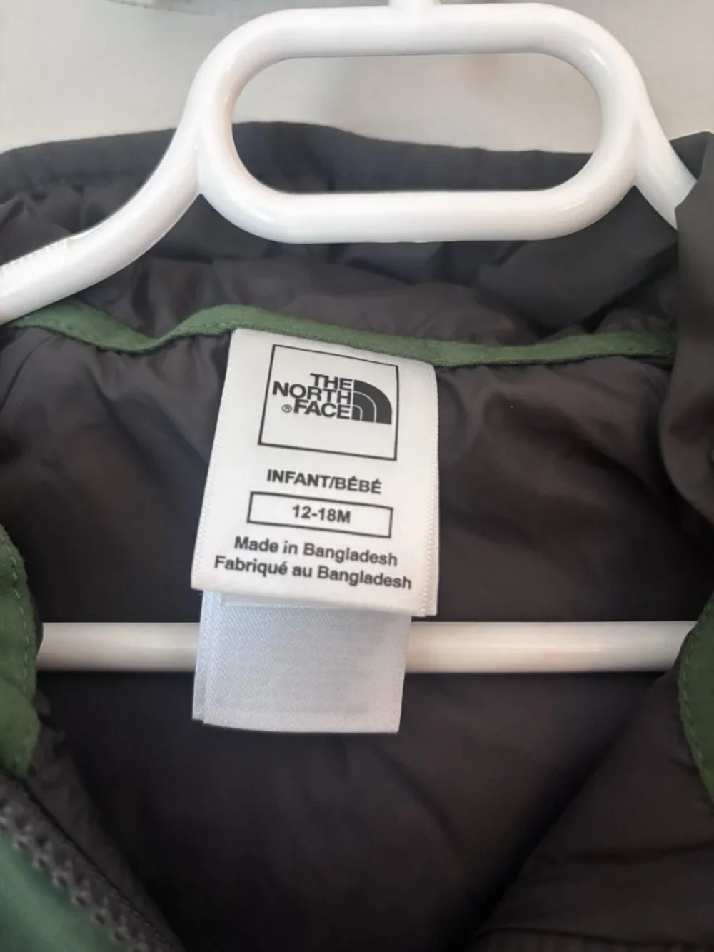 The North Face Infant 12-18M Snowsuit Green Quilted Hooded Bunting One Piece